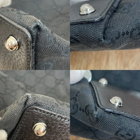 Gucci GG Vintage Logo Eclipse Canvas Fabric Tote Bag/ Shoulder Bag/ Handbag - Picture 9 of 14